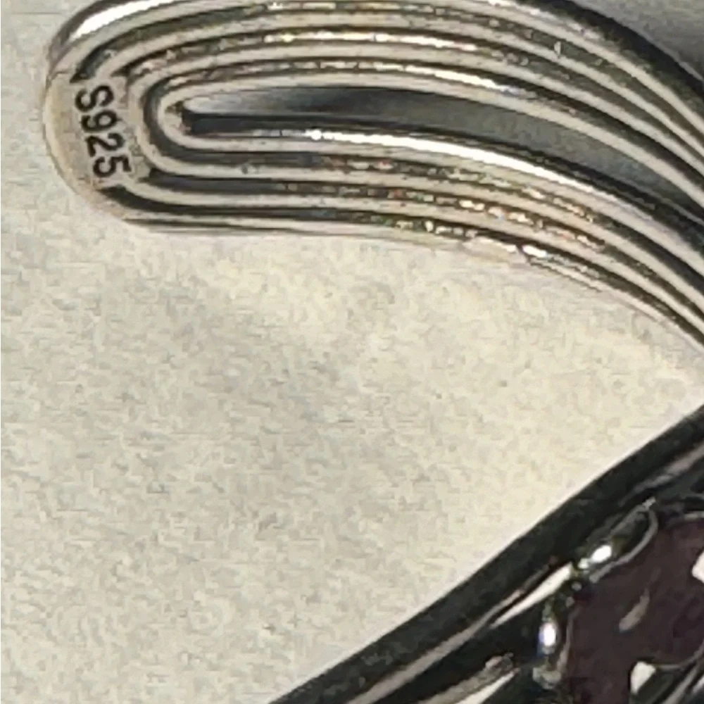 Sterling Silver Peacock Bangle Bracelet Cuff